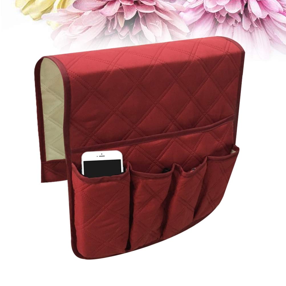 TOPBATHY 1-Piece Red Couch Armrest Shelf Bracket - Universal Tablet Stand Holder for Sofa, Bedside, Car & Wall Mount - Space Saving Storage Solution for Books, Phone, Remote & Accessories | Perfect for Living Room, Office & Travel Use