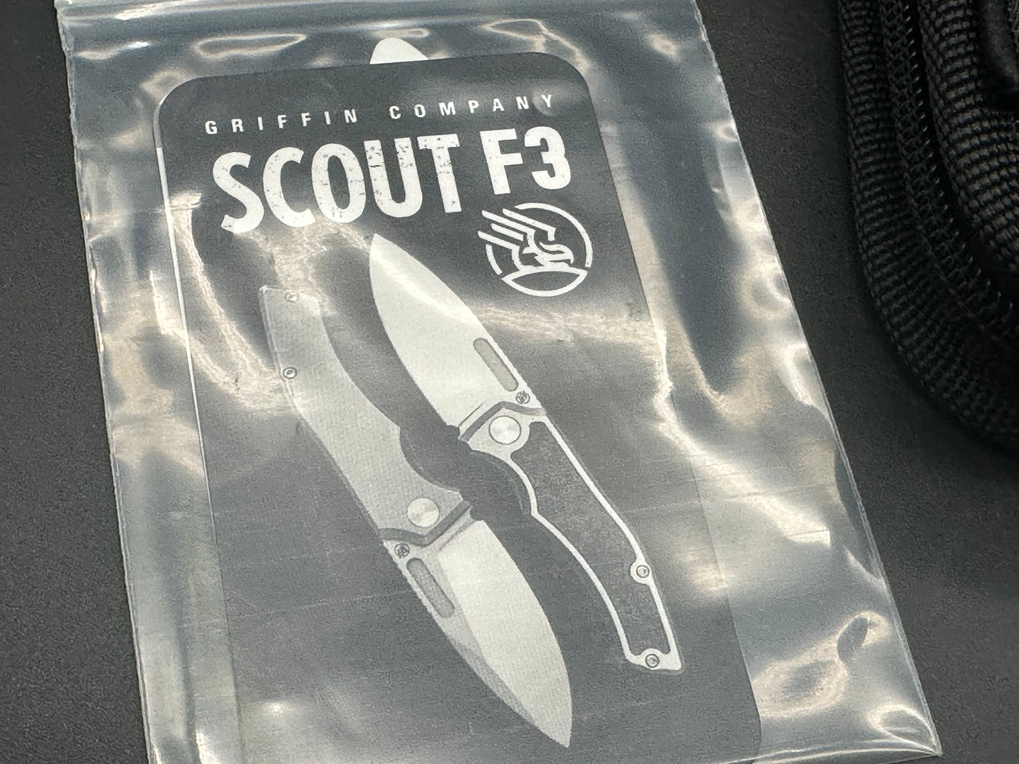 Griffin Company Scout F3 M390 Folding Knife - Premium EDC Pocket Knife for Outdoor, Camping, and Everyday Carry