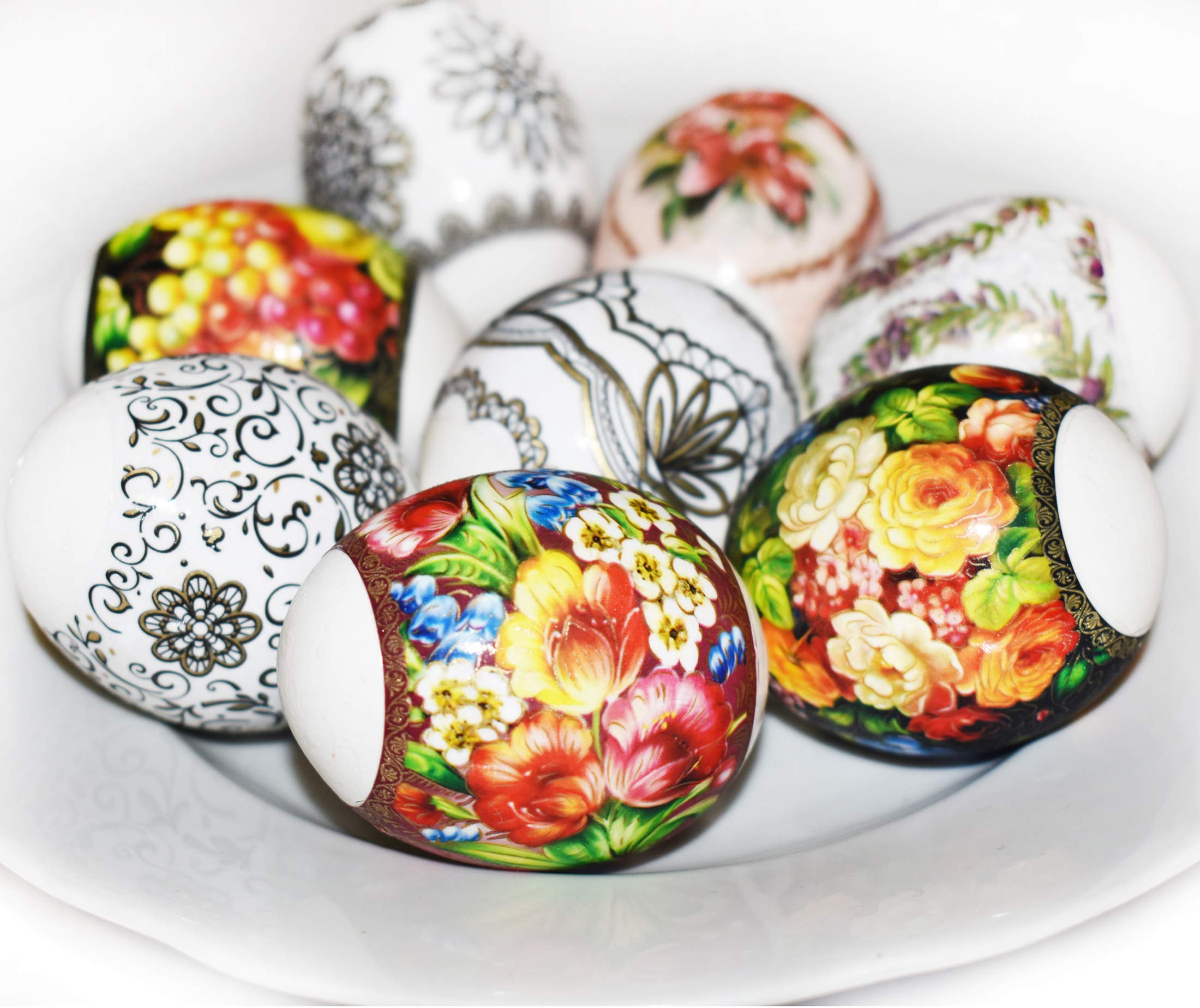 Diximus Thermo Heat Shrink Sleeve - Easter Egg Wraps for Decorating Pysanky Eggs (Zhostovo Style) | Perfect for Easter Crafts, DIY Holiday Decorations & Ukrainian Egg Art Projects