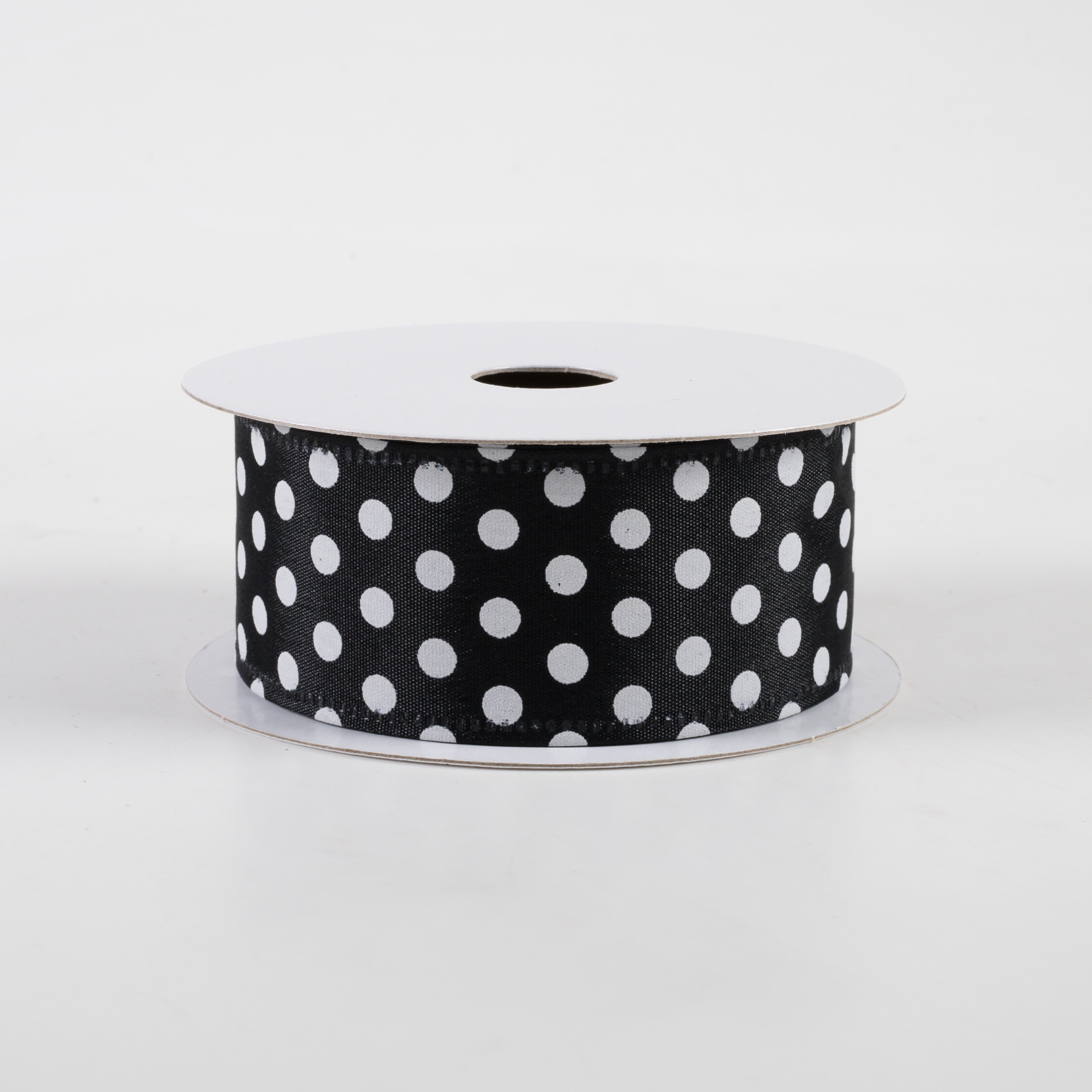 1.5 Inch Black and White Satin Ribbon - 10 Yards Bulk Roll for Gift Wrapping, Wedding Decorations, Hair Bows, and DIY Crafts