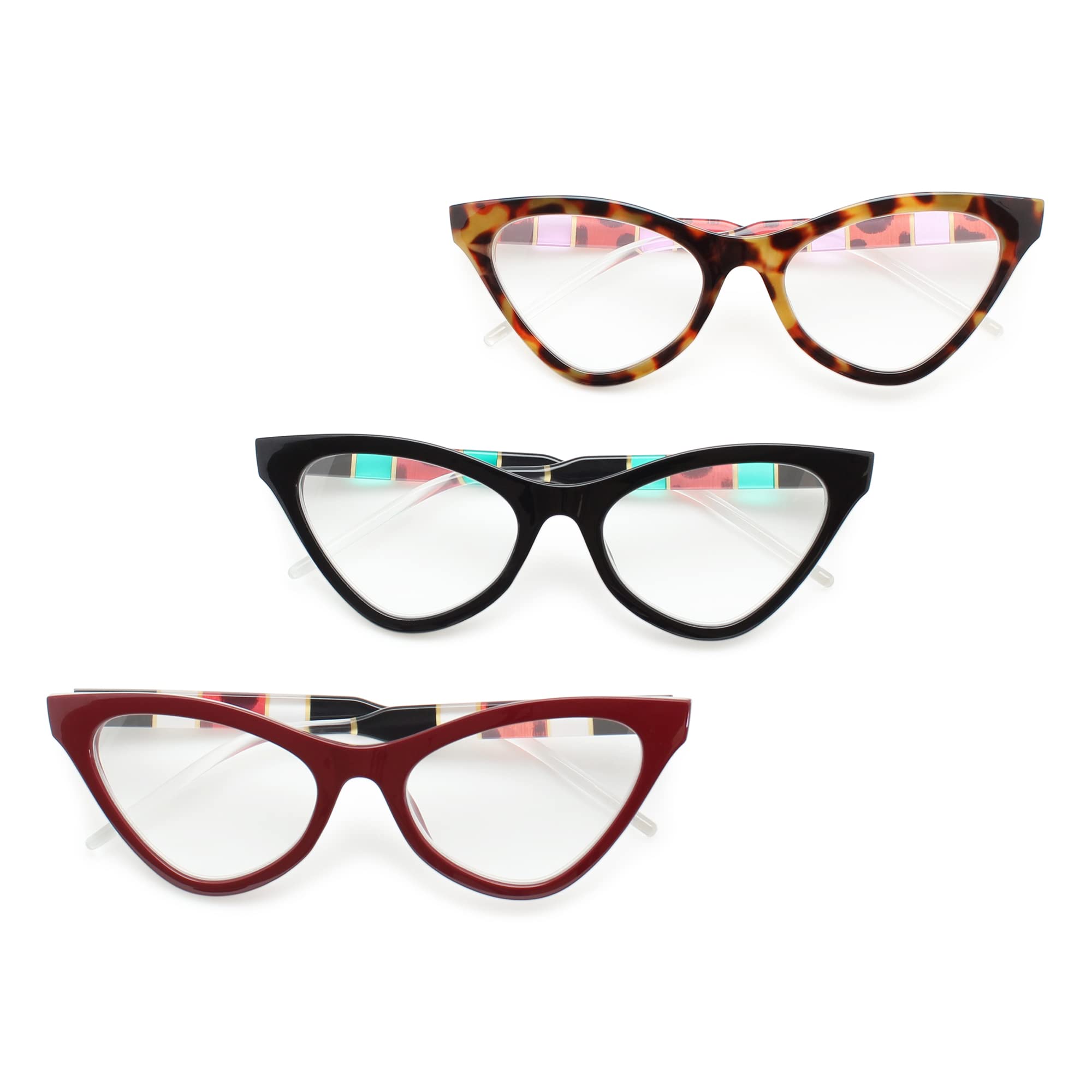 Stylish Red Oversize Cat Eye Reading Glasses for Women - 1.25 Magnification Readers for All Face Shapes - Comfortable & Fashionable Women's Eyewear - Perfect for Reading, Working, and Everyday Use