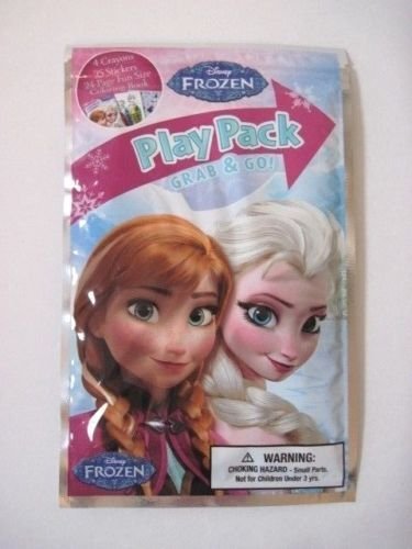 Disney Frozen Elsa & Anna Play Pack - Stickers, Activity Coloring Book, Crayons for Kids | Travel & On-The-Go Fun, Birthday Party Favors, Classroom Activities
