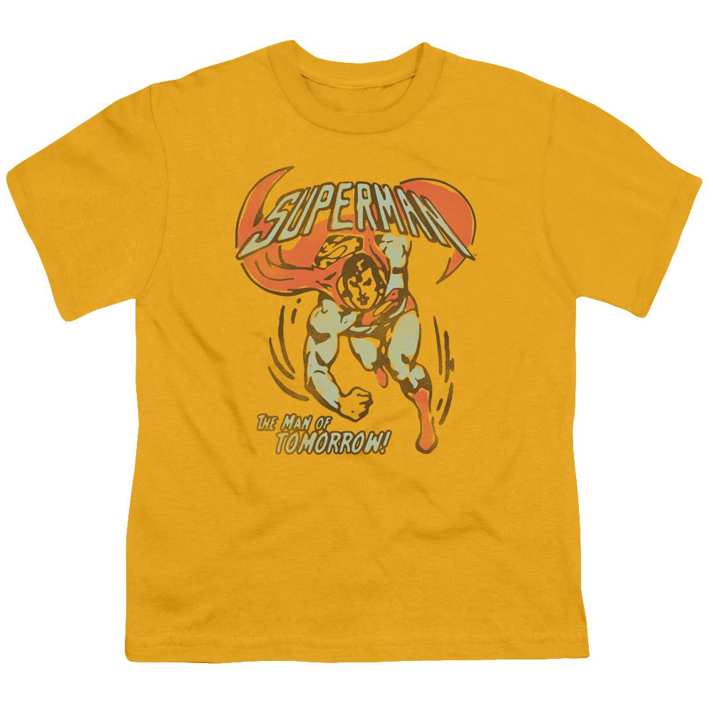 DC Tomorrow Man Graphic Unisex Youth T-Shirt - Cool Superhero Design for Kids & Teens - Perfect for Casual Wear, School, and Comic Conventions