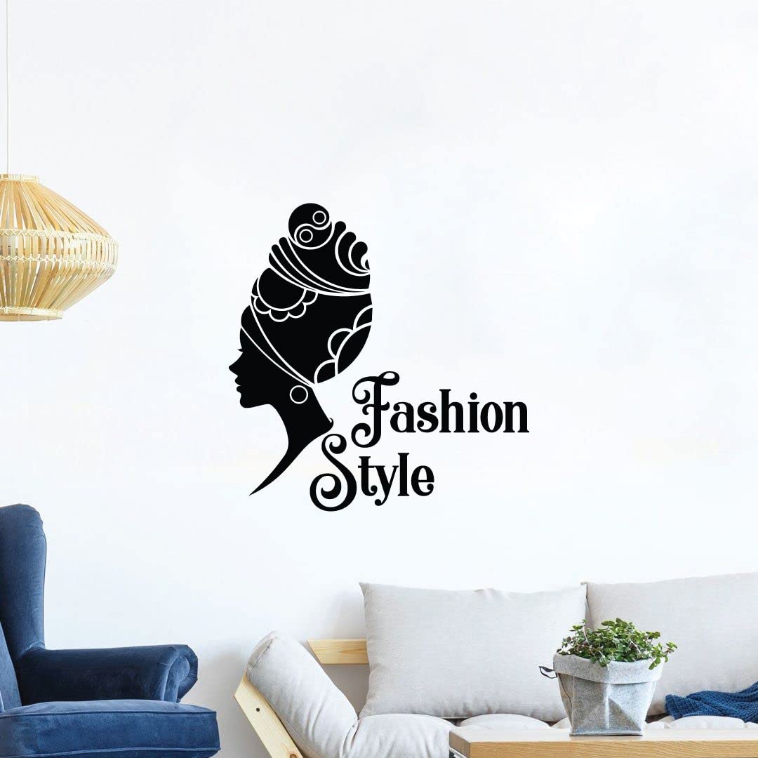 Elegant Woman Portrait Silhouette Vinyl Wall Art Decal Sticker - 22x30 Inch Fashion Quote Sign for Closet, Dressing Room & Wardrobe - Perfect Home Decor for Women's Dressing Area & Cabinet Organization
