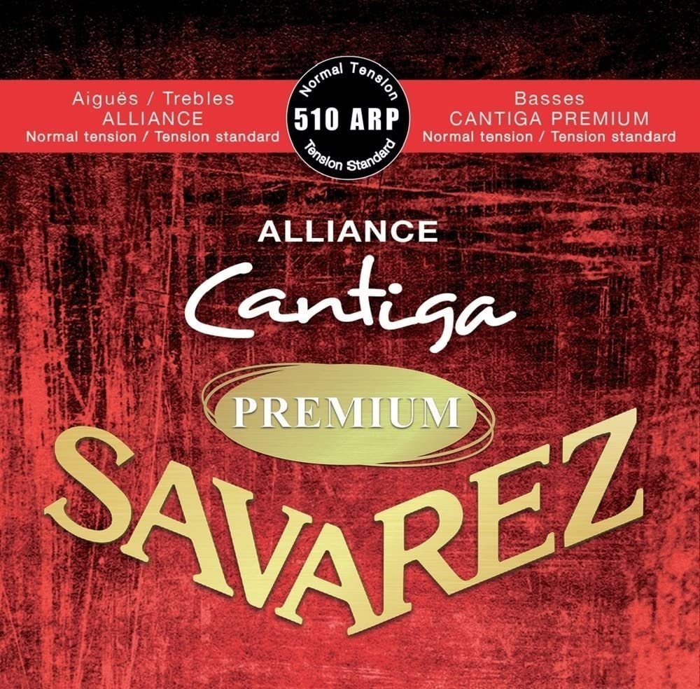 Savarez 510ARP Alliance Classical Guitar Strings Set - Cantiga Trebles & Basses, Normal Tension (STSAV51-50484) | Premium Nylon Strings for Classical & Flamenco Guitar Performance