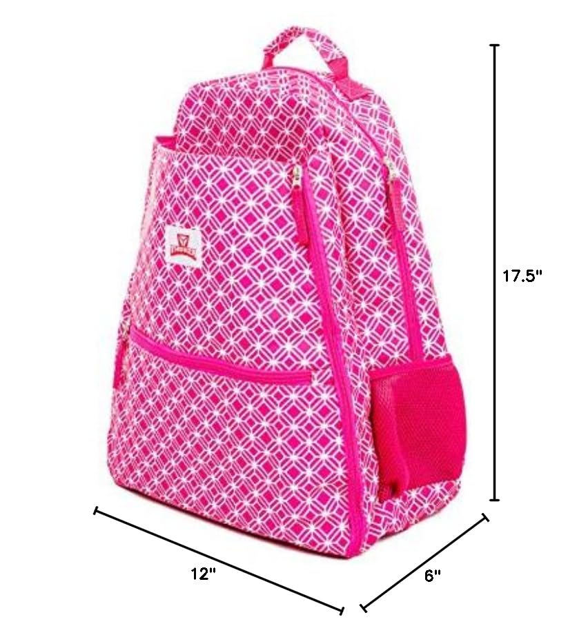 Premium Women's Tennis Backpack - Lightweight & Durable Tennis Bag Holds 2 Rackets, Balls & Sports Accessories - Perfect for Tennis Players & Athletes - Ideal for Court, Training & Travel Use