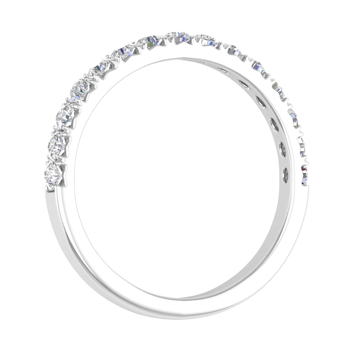 1/2 Carat Round Diamond Wedding Band Ring in 14K Gold - Elegant Bridal Jewelry for Engagement, Anniversary & Special Occasions
