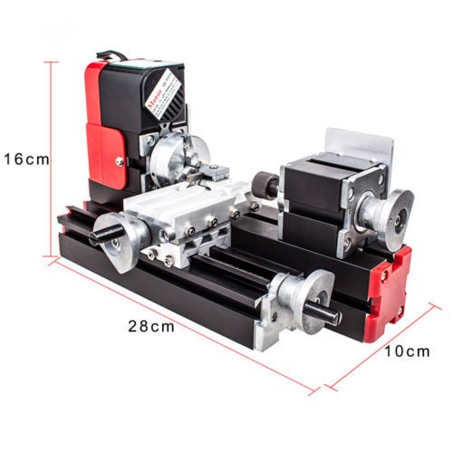 ELEOPTION Mini Metal Lathe Machine - 45X135mm, 20000 RPM Motorized DIY Woodworking & Metalworking Tool for Hobbyists & Craftsmen | Perfect for Small Projects, Jewelry Making, and Model Building