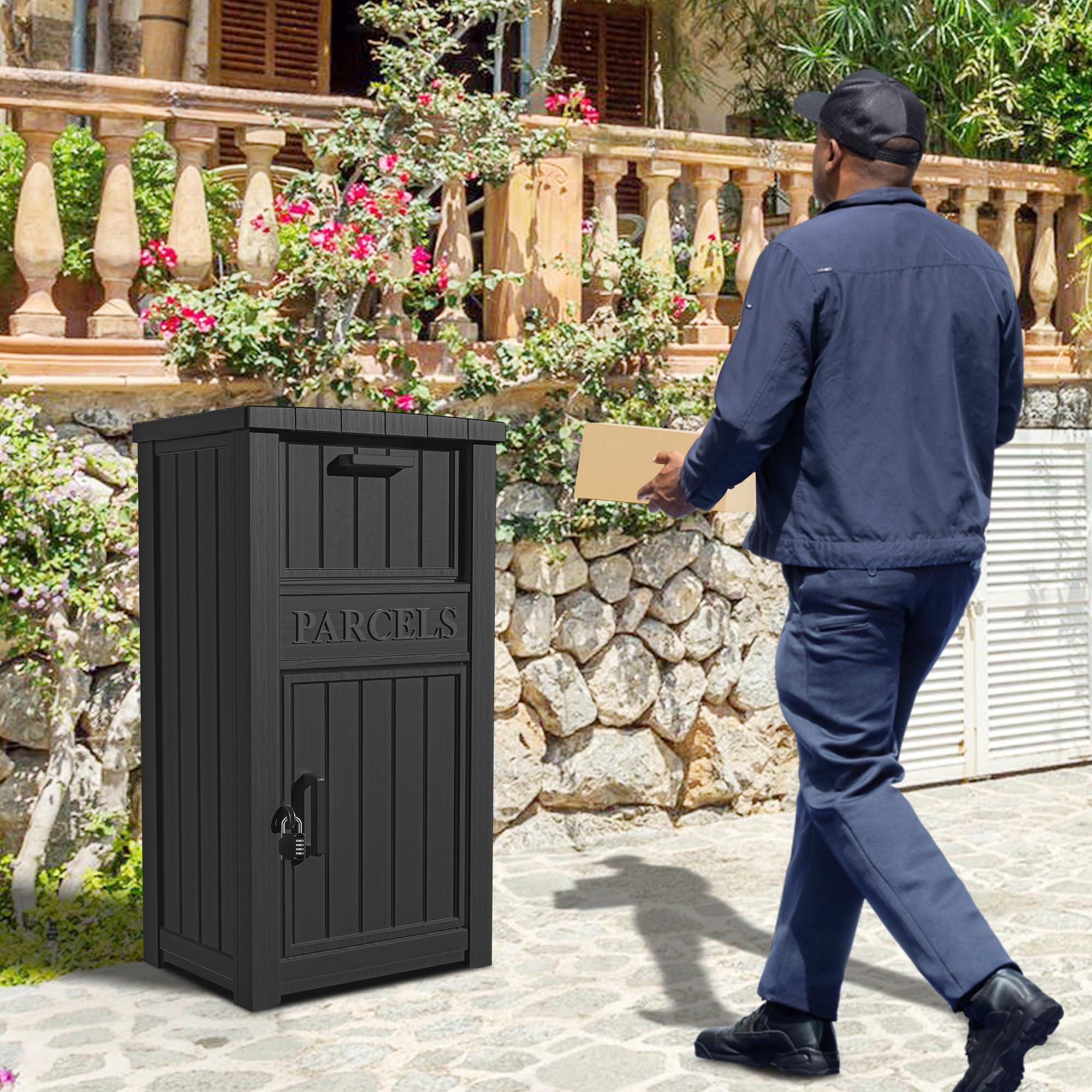 Lockable Secure Delivery Box for Porch - Weatherproof Package Storage with Anti-Theft Design | Perfect for Home, Apartment & Online Shopping Package Protection