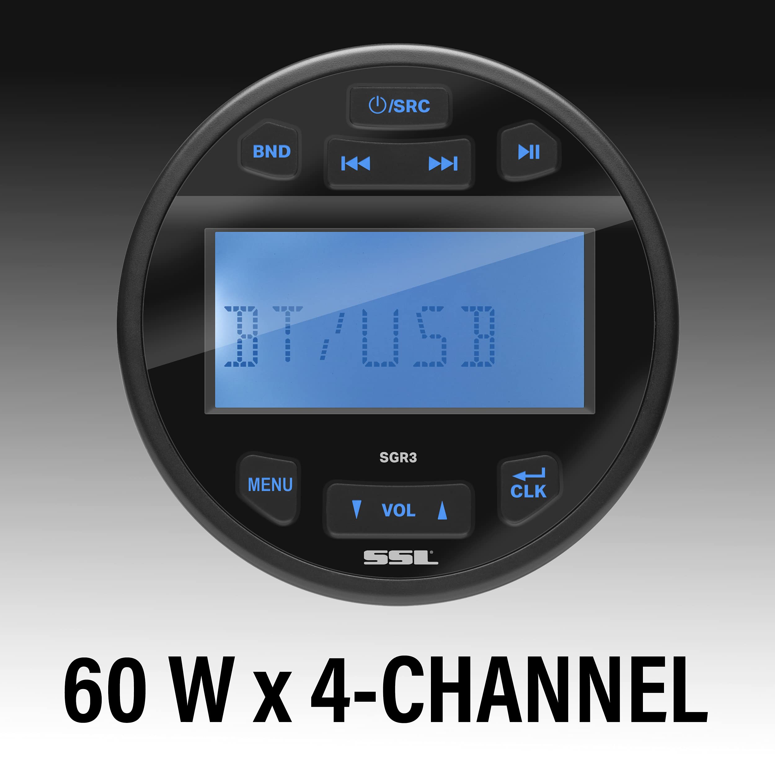 Sound Storm Laboratories SGR3.62 Marine Boat Stereo System with Bluetooth, AM/FM Radio & IPX6 Waterproof 6.5