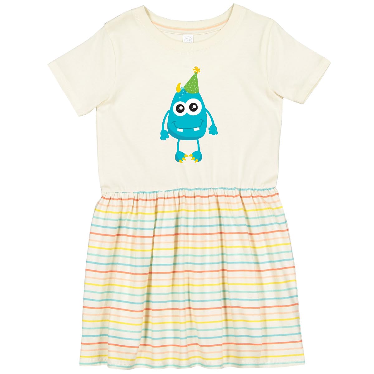 Inktastic Blue Monster Toddler Dress - Cute & Comfortable Kids Outfit for Playdates, Parties & Everyday Wear