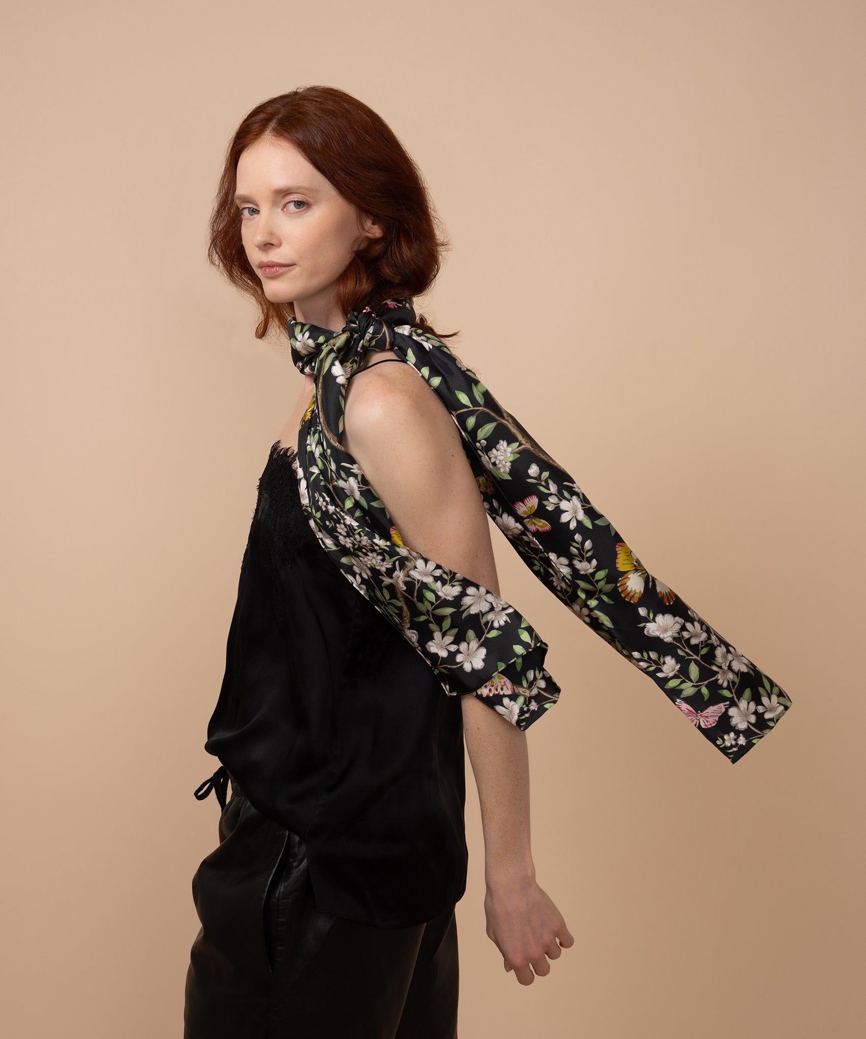 Elegant Spring Unfolding Silk Oblong Scarf - Lightweight Fashion Accessory for Women - Perfect for Office, Party & Travel Outfits