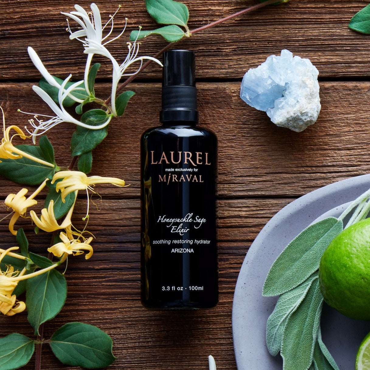 Laurel Honeysuckle Sage Elixir | Organic Botanical Skincare | Miraval Arizona Spa Collection | Perfect for Relaxation & Self-Care Rituals