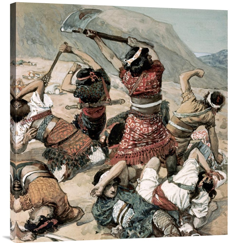 James Tissot Shamgar Son of Anath Canvas Wall Art Print - Premium Giclee Gallery Wrap - Biblical Home Decor for Living Room, Bedroom & Office