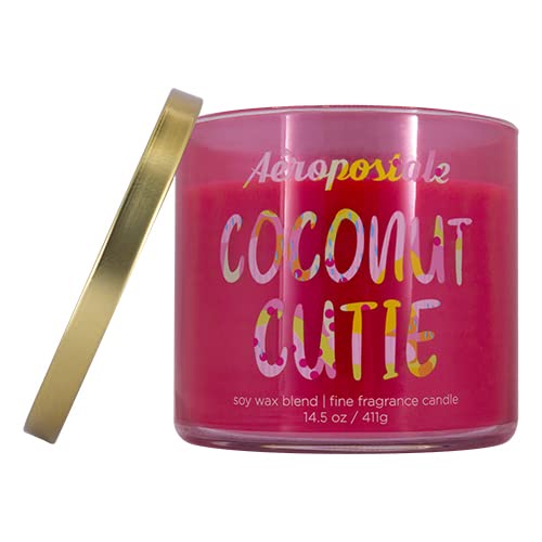 Aeropostale Scented Soy Candle - Coconut Cutie Fragrance | Long-Lasting, Natural Soy Wax | Perfect for Home, Bathroom, Bedroom & Relaxation