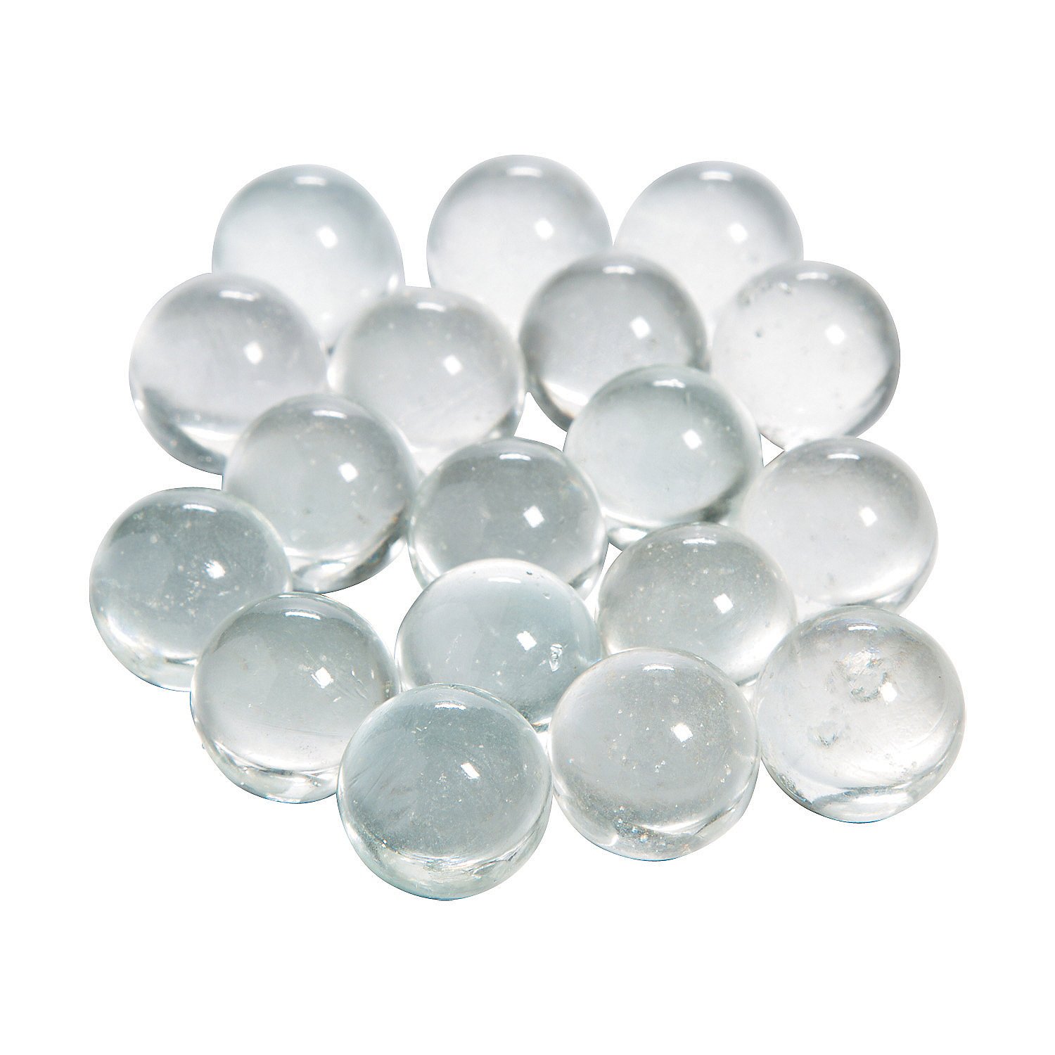 Fun Express Clear Glass Marbles - Bulk 1lb (87 Count) for Wedding Centerpieces, Home Decor, Vase Fillers & DIY Craft Projects