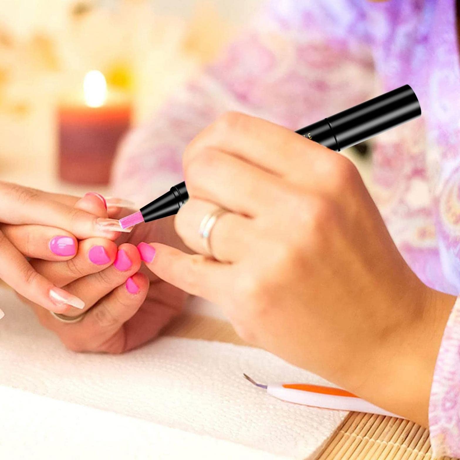 1PC Nail Polish Pen - One Step Gel Nail Polish Pen with 3 in 1 Design for DIY Nail Art, At-Home Manicure & Beauty Gifts | Perfect for Salon, Home Use & Travel Nail Care