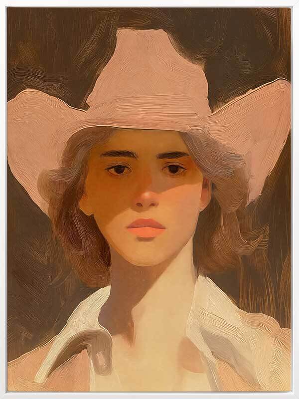 Annie's Dusty Ride Canvas Art Print - Western Cowgirl Wall Decor for Living Room, Bedroom & Office - Perfect for Home, Ranch & Country Style Interiors