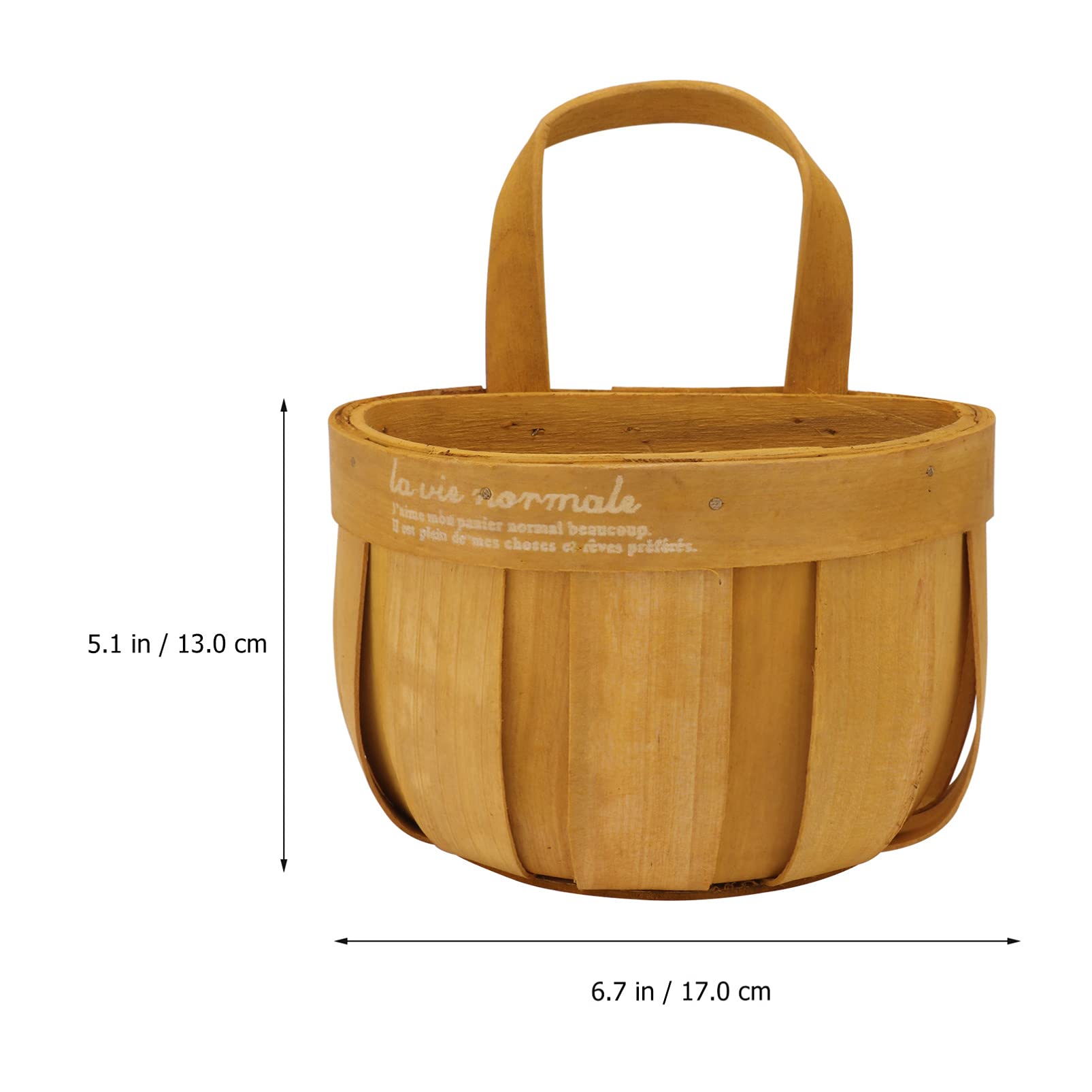 PRETYZOOM 2-Pack Wooden Wall Hanging Plant Baskets - Decorative Storage Containers for Indoor Plants, Flowers & Home Organization | Perfect for Living Room, Bedroom, Kitchen & Bathroom Decor