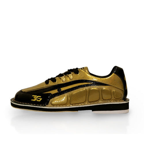 **Men's 3G Tour S Gold/Black Right-Handed Bowling Shoes – Professional Performance for League & Tournament Play**