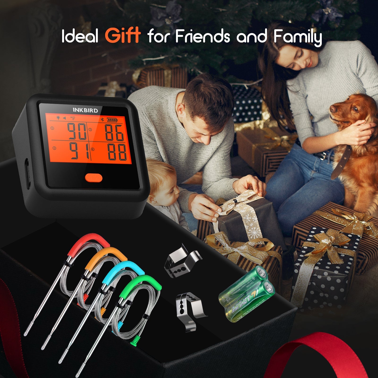 Wireless Bluetooth BBQ Meat Thermometer with Smart App Control - IDT 34c B for Grilling, Smoking, and Outdoor Cooking