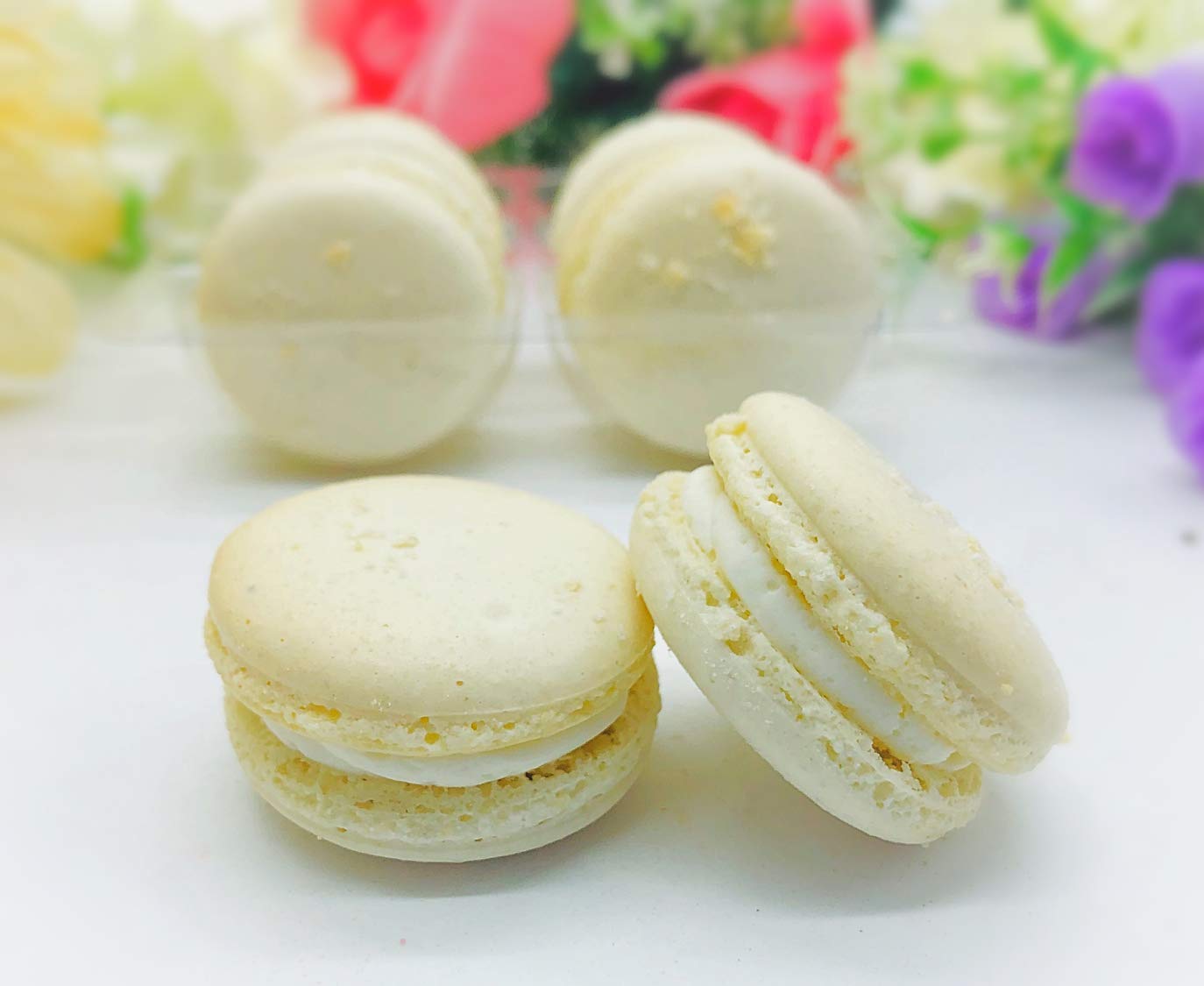 Premium Coconut Macaron Gift Box - Delicious French Holiday Treats for Christmas, Gifts & Parties
