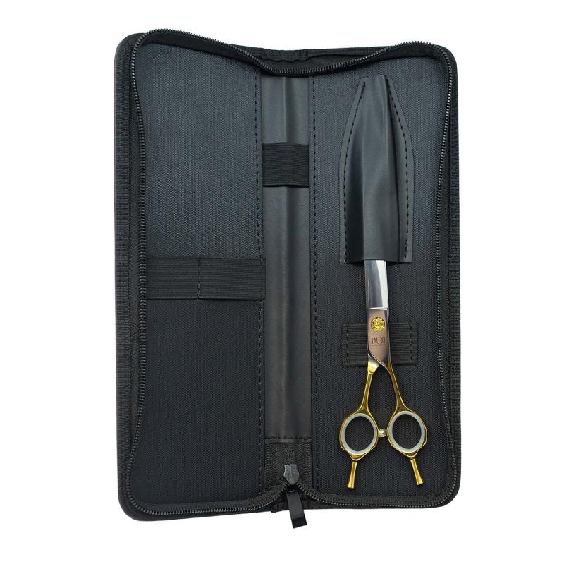 Tauro Pro Line Professional Hair Cutting Scissors for Right Handed Stylists - 440C Stainless Steel Blades with Golden Handles - Perfect for Salon, Barber & Home Haircuts