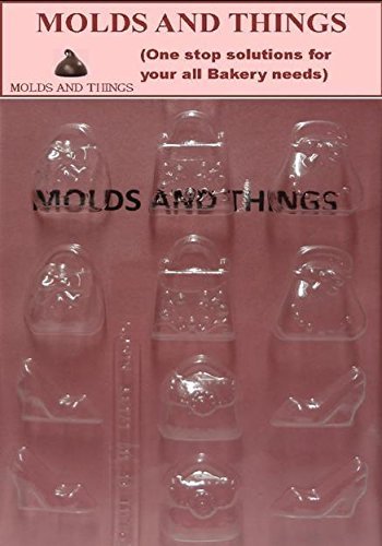 Premium Chocolate Candy Molds Set - Small Purses & Shoes Design with Detailed Molding Instructions | Perfect for DIY Candy Making, Baking Decorations, and Party Favors