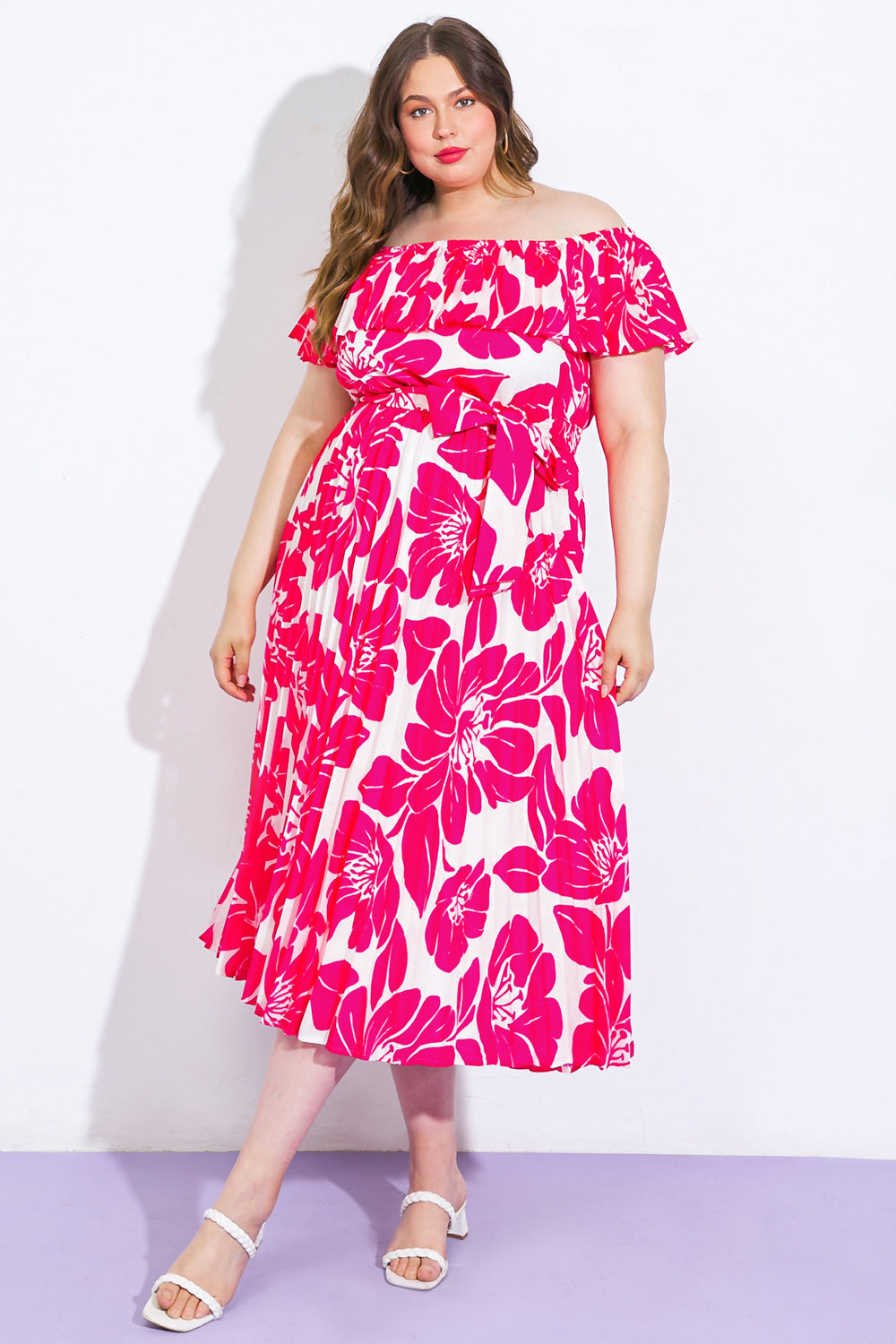 Love Script Woven Midi Dress - Floral Print Summer Dress for Women, Perfect for Beach Vacations, Date Nights & Garden Parties