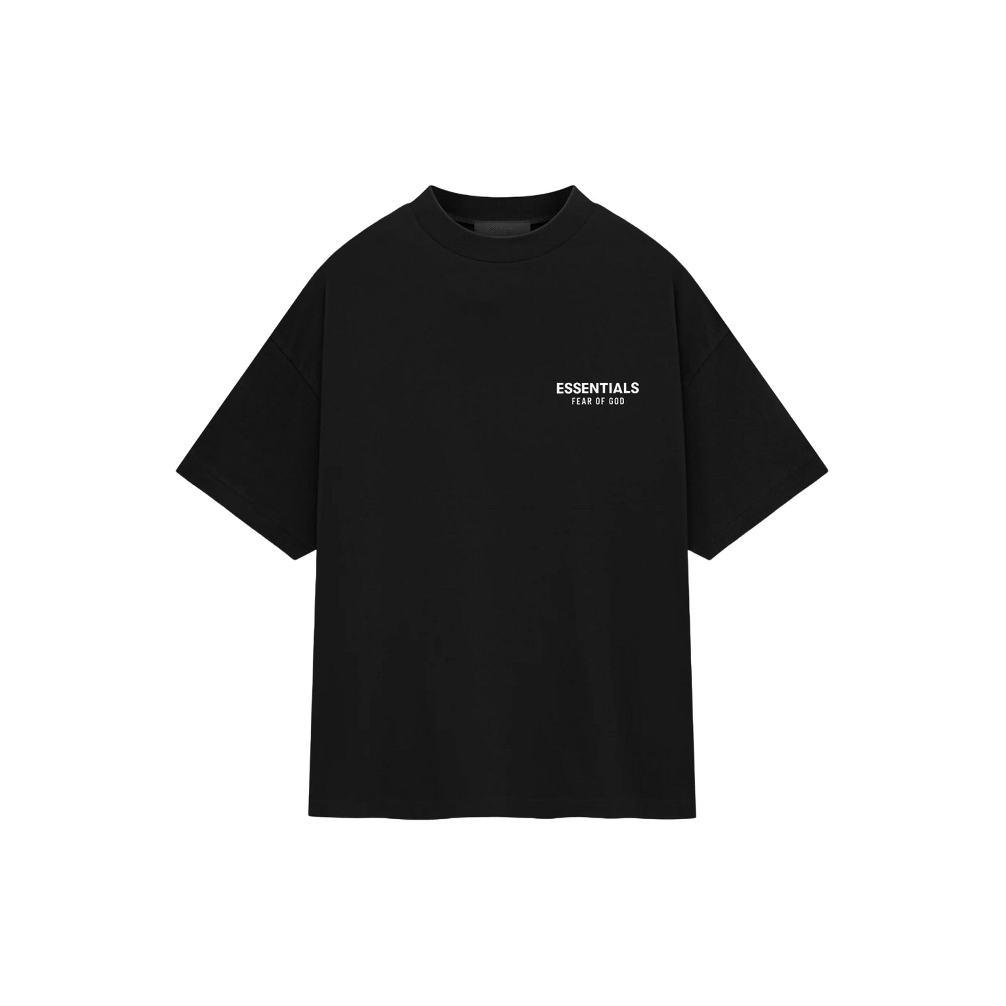 Fear of God Essentials Holiday 2024 T-Shirt for Men - Black Cotton Crewneck Tee - Streetwear Fashion & Casual Outfit Essential
