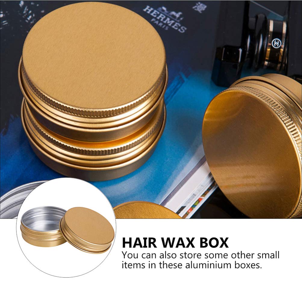 DOITOOL 10-Piece Gold Threaded Aluminum Round Candy Storage Tins with Lids - Airtight Containers for Sweets, Tea, Creams & Travel Essentials - Perfect for Home, Office & Gifts