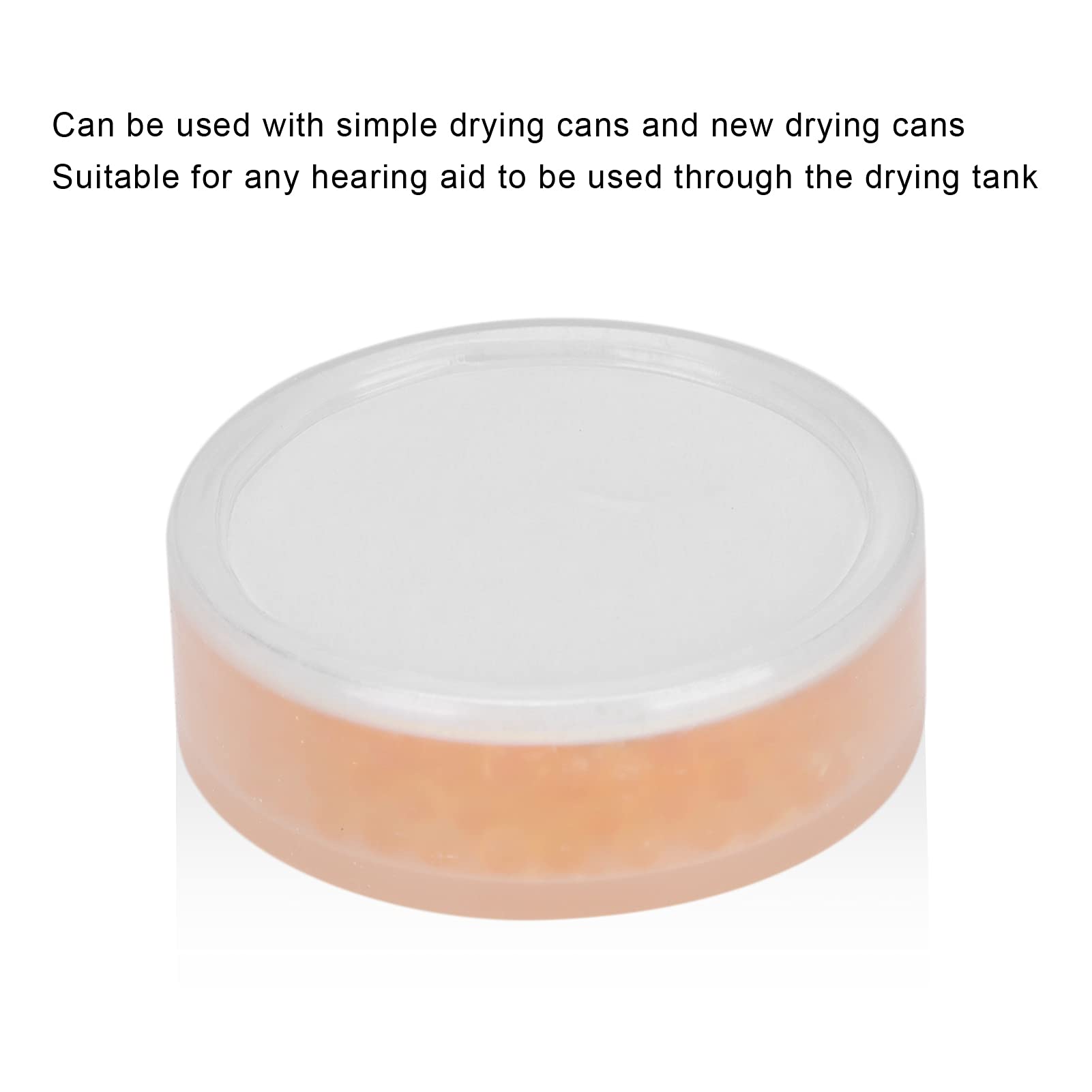 **Hearing Aid Drying Jar - Moisture Absorber & Dehumidifier for Cochlear Implants, Wireless Earbuds, Ear Amplifiers - Orange | Portable Dryer for Sweat & Moisture Removal | Travel & Home Use**
