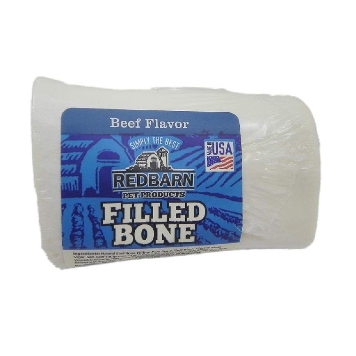Redbarn 3 to 6 Inch Filled Dog Bones - Peanut Butter, Cheese & Bacon, Beef Flavors - Natural Long-Lasting Dental Chews for Aggressive Chewers | Perfect for Training Rewards, Teething Puppies & Dental Health Care