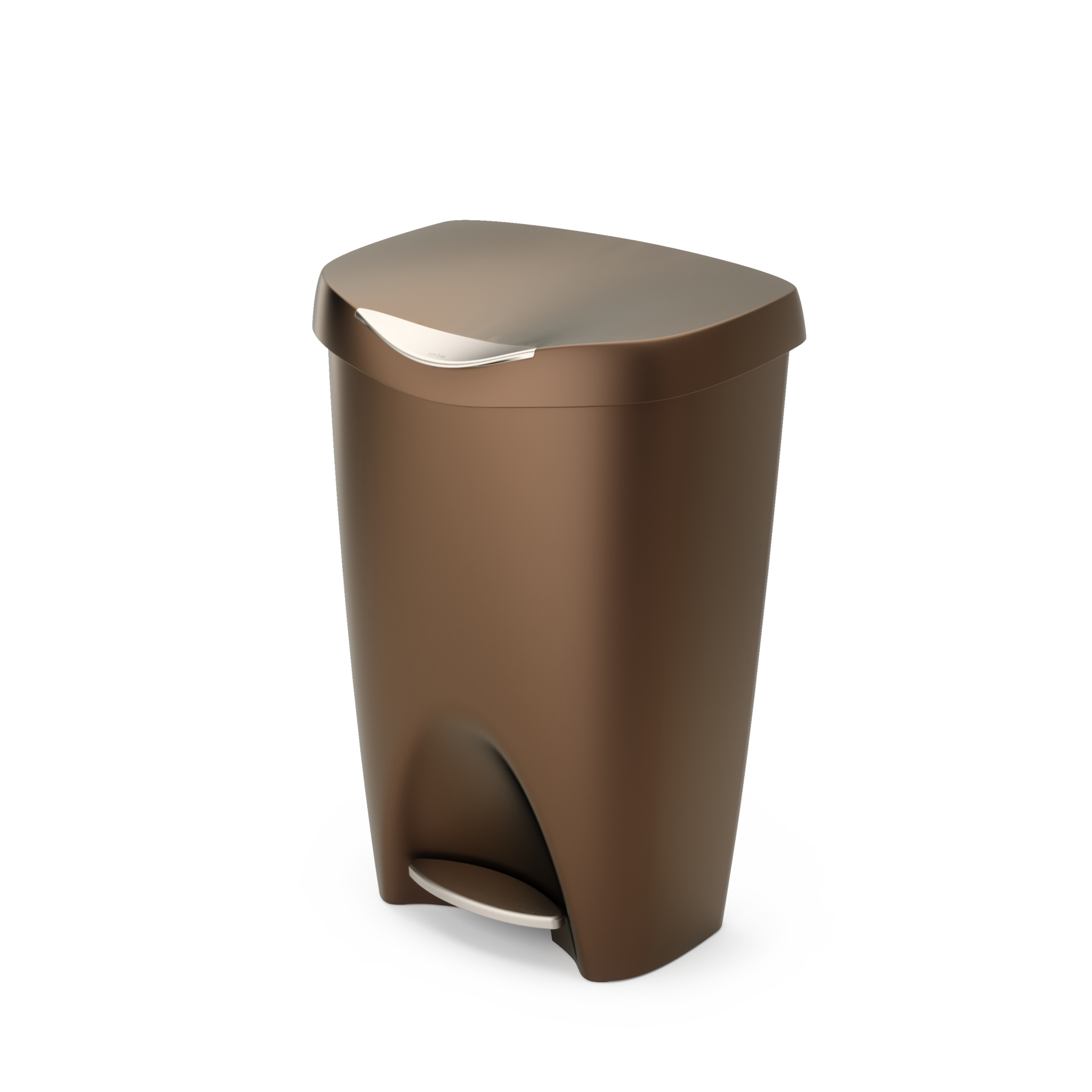 Brim Step On Trash Can - 13 Gallon Stainless Steel Touch-Free Kitchen Garbage Bin with Lid - Perfect for Home, Office, and Restaurant Use