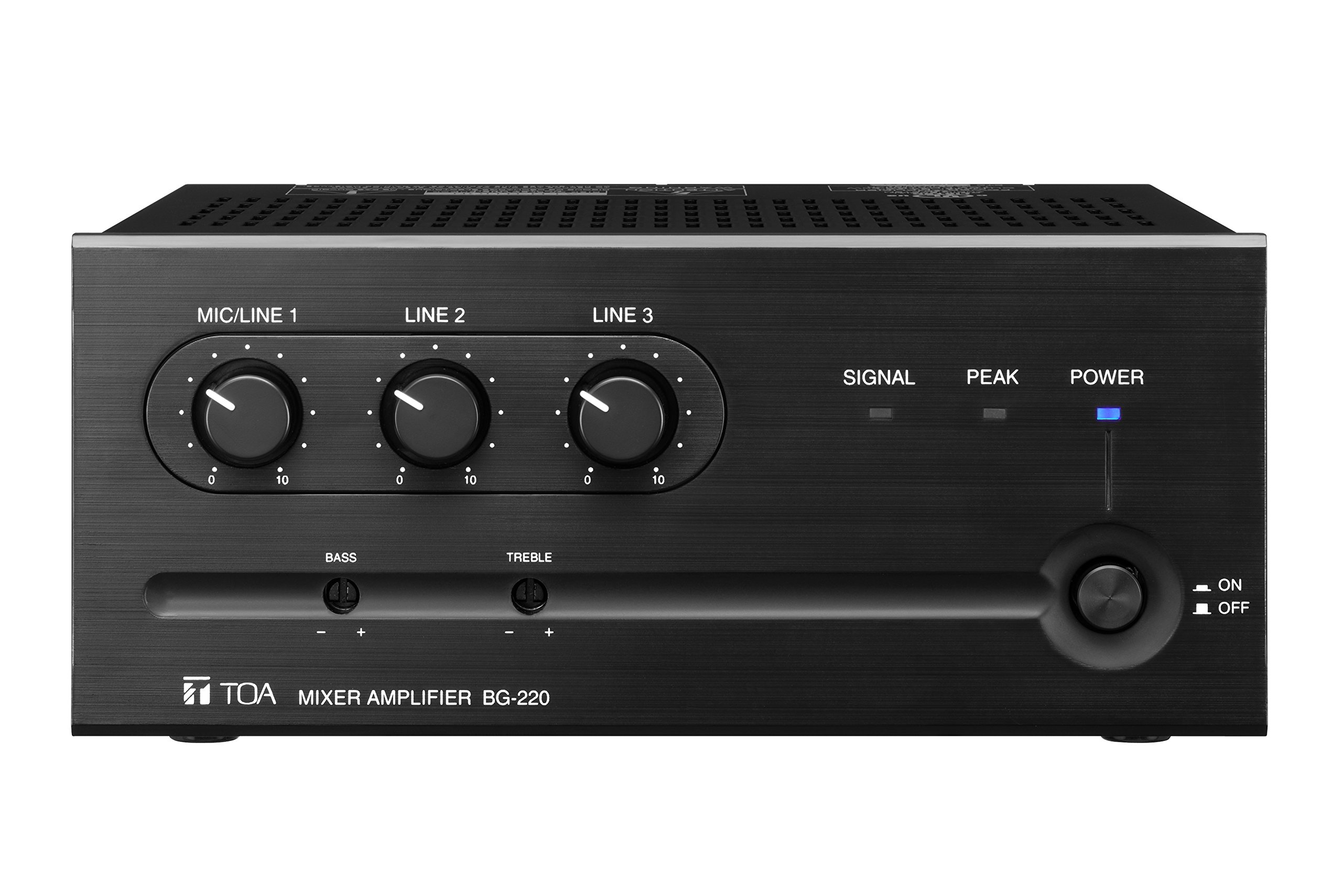 TOA BG-235 35W Mixer Amplifier with Removable Terminal Blocks, MOH/ZONE 2 Output, Auto/Manual Mute - Perfect for PA Systems, Background Music & Commercial Audio Installations
