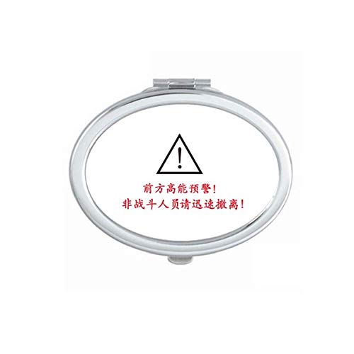 DIYthinker Portable Folding Double-Sided Makeup Mirror with Chinese Calligraphy Design - Perfect for Travel, Home Vanity, and Handmade Crafts