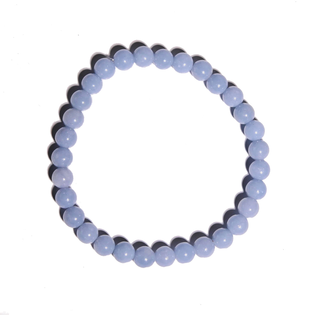 Angelite Bracelet for Women - Natural Stone Healing Crystal Jewelry for Stress Relief & Positive Energy | Perfect for Meditation, Yoga & Spiritual Gifts