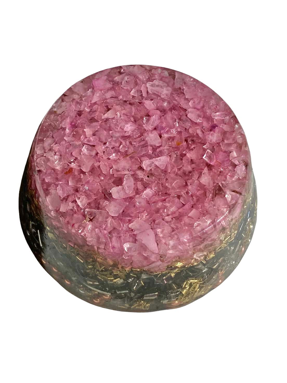 Pink Rose Quartz Crystal Tower - Orgone Energy Generator for Positive Vibes, Healing & Chakra Balancing | Perfect Gift for Meditation, Reiki & Spiritual Healing