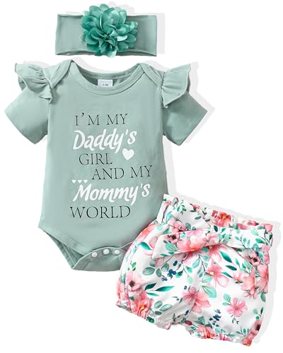 Short Green Floral