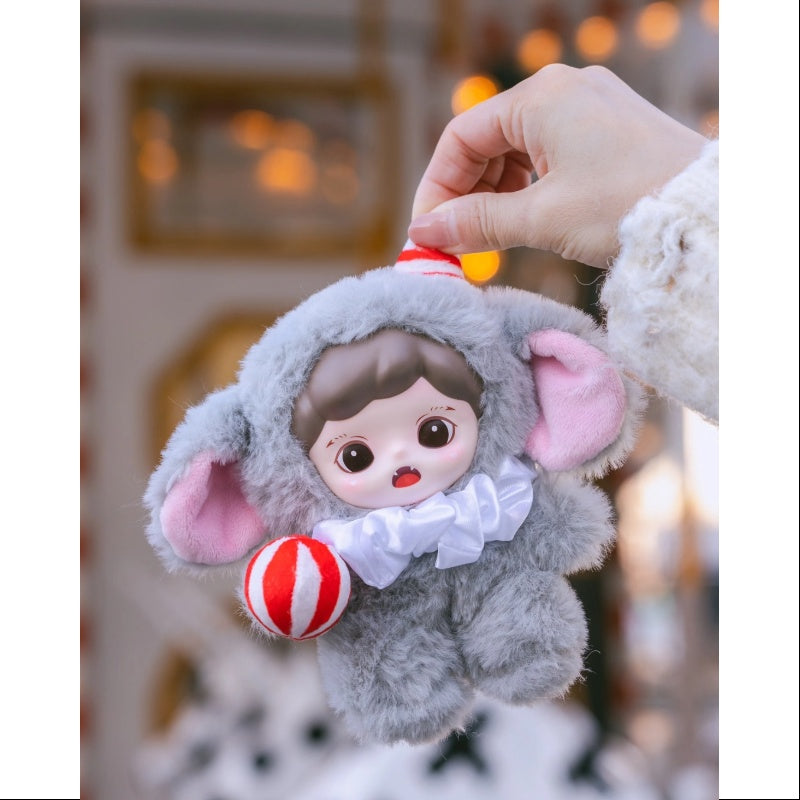 Baby Zoraa Fluffy Cabin Series Vinyl Plush Joy Elephant - Soft & Cuddly Stuffed Animal Toy for Kids, Perfect for Nursery Decor, Playtime & Gift Giving