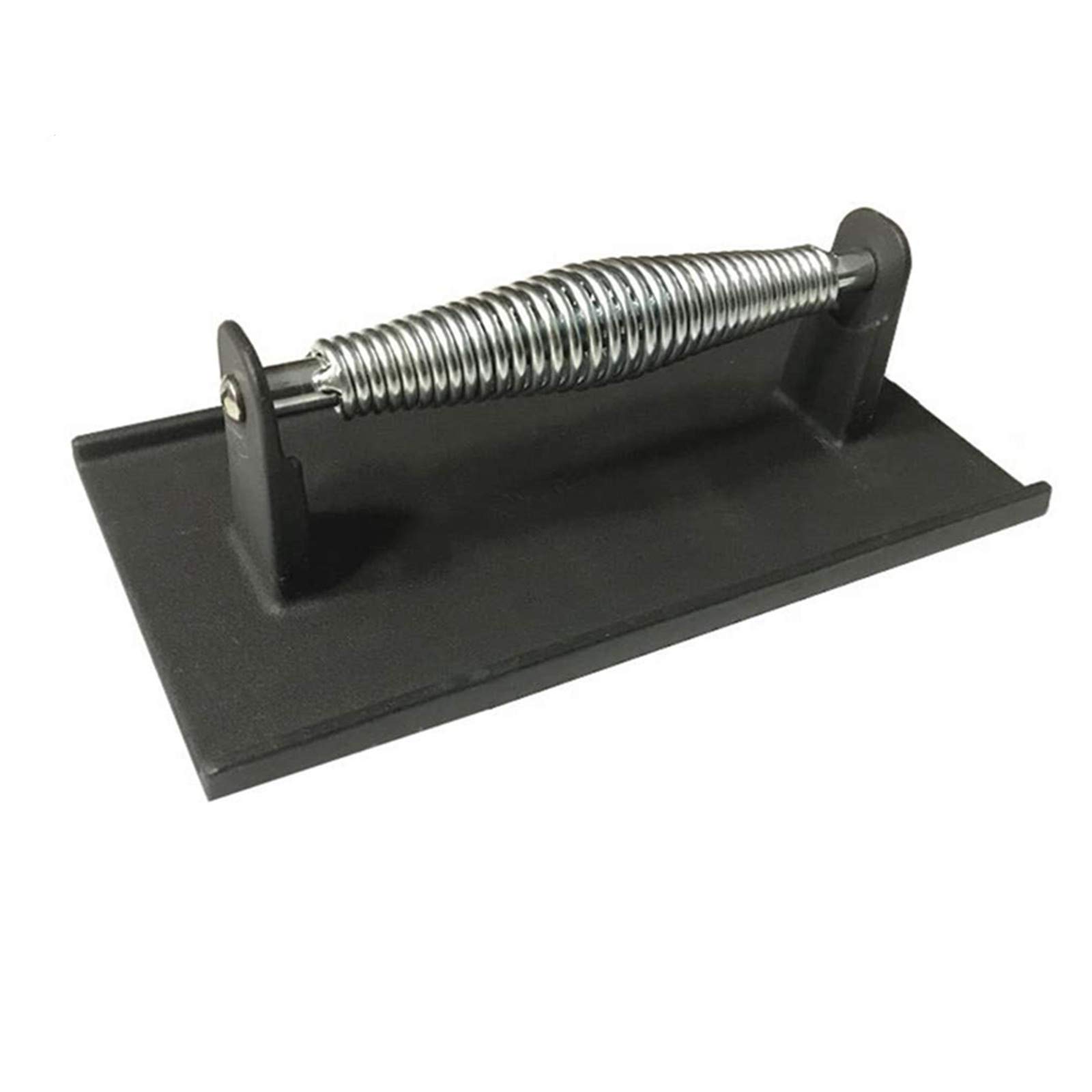 Premium Heavy Duty Cast Iron Steak Weight & Bacon Press with Stainless Steel Spring Handle - 304 Stainless Steel Grill Press for Steak, Pancakes, Burgers - Perfect for BBQ, Griddle Cooking & Outdoor Grilling