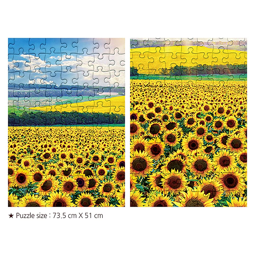 1000 Piece Sunflower Field Jigsaw Puzzle for Adults - Premium Paper Puzzle with Vibrant Art - Perfect for Family Game Night & Stress Relief Activities