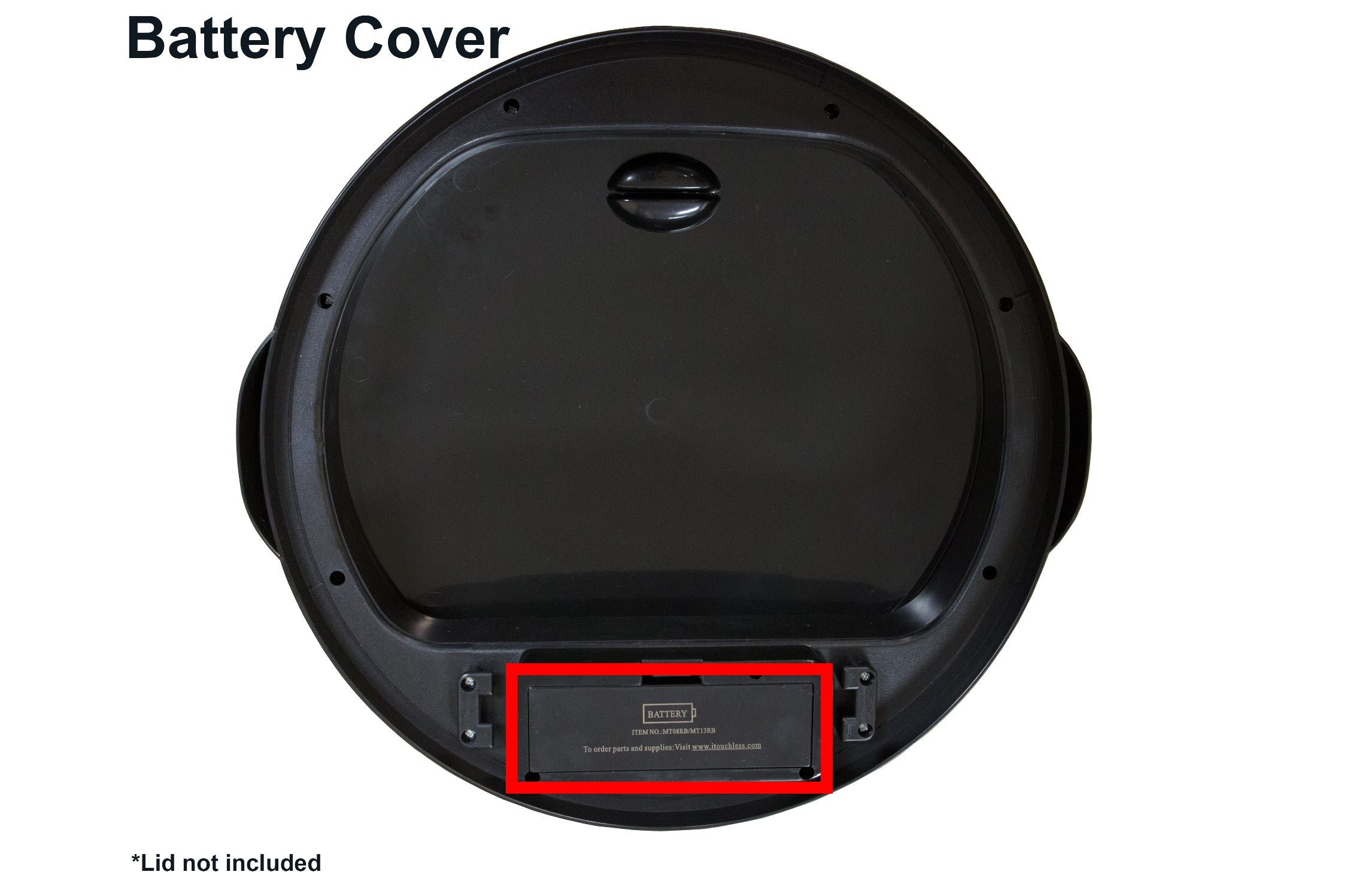 Black Sensor Trash Can Battery Cover - Compatible with 8 & 13 Gallon Multifunction Automatic Waste Bins | Perfect for Kitchen, Bathroom, Office & Smart Home Use