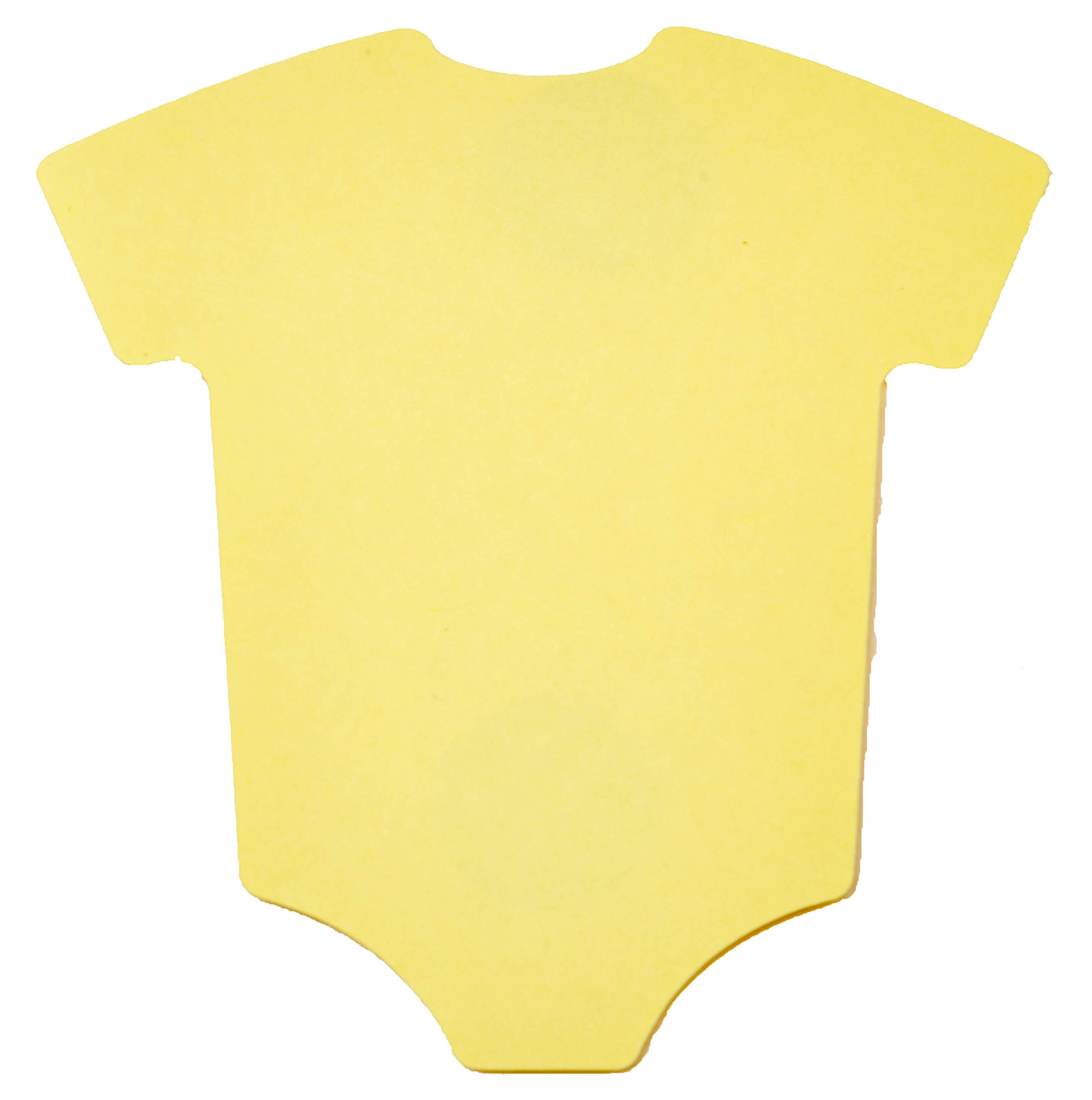 15-Pack Yellow Baby Shower Onesie Cards - 2.6