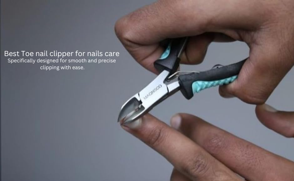 Premium Stainless Steel Toe Nail Clippers - Professional Heavy Duty Nail Cutter for Thick & Ingrown Toenails - Perfect for Pedicures, Foot Care & Diabetic Nail Trimming