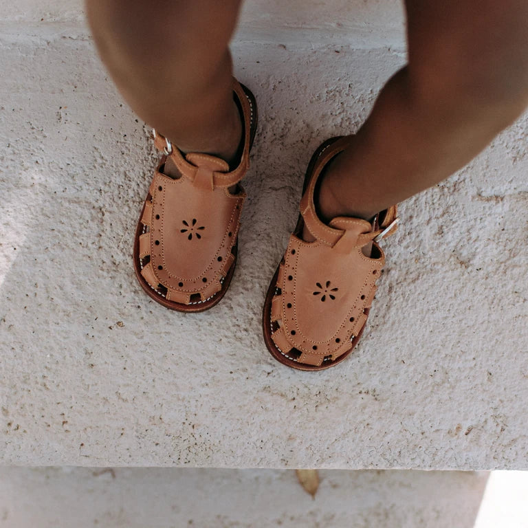 Flora Kids Leather Sandals - Comfortable & Stylish Sandals for Boys & Girls - Perfect for Summer, Beach, and Outdoor Play