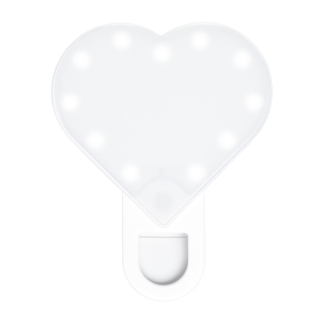 Riki Sweetheart Selfie Ring Light with Makeup Mirror - Perfect for TikTok, YouTube Videos & Beauty Makeup at Home