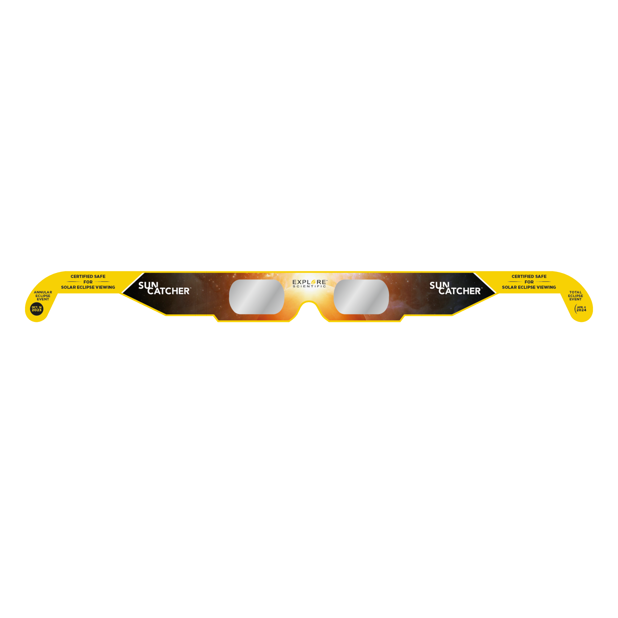 Sun Catcher Solar Eclipse Glasses - 100 Pack Assortment with Counter Display - ISO & CE Certified for Safe Solar Viewing - Perfect for Astronomy Events, School Activities & Outdoor Festivals