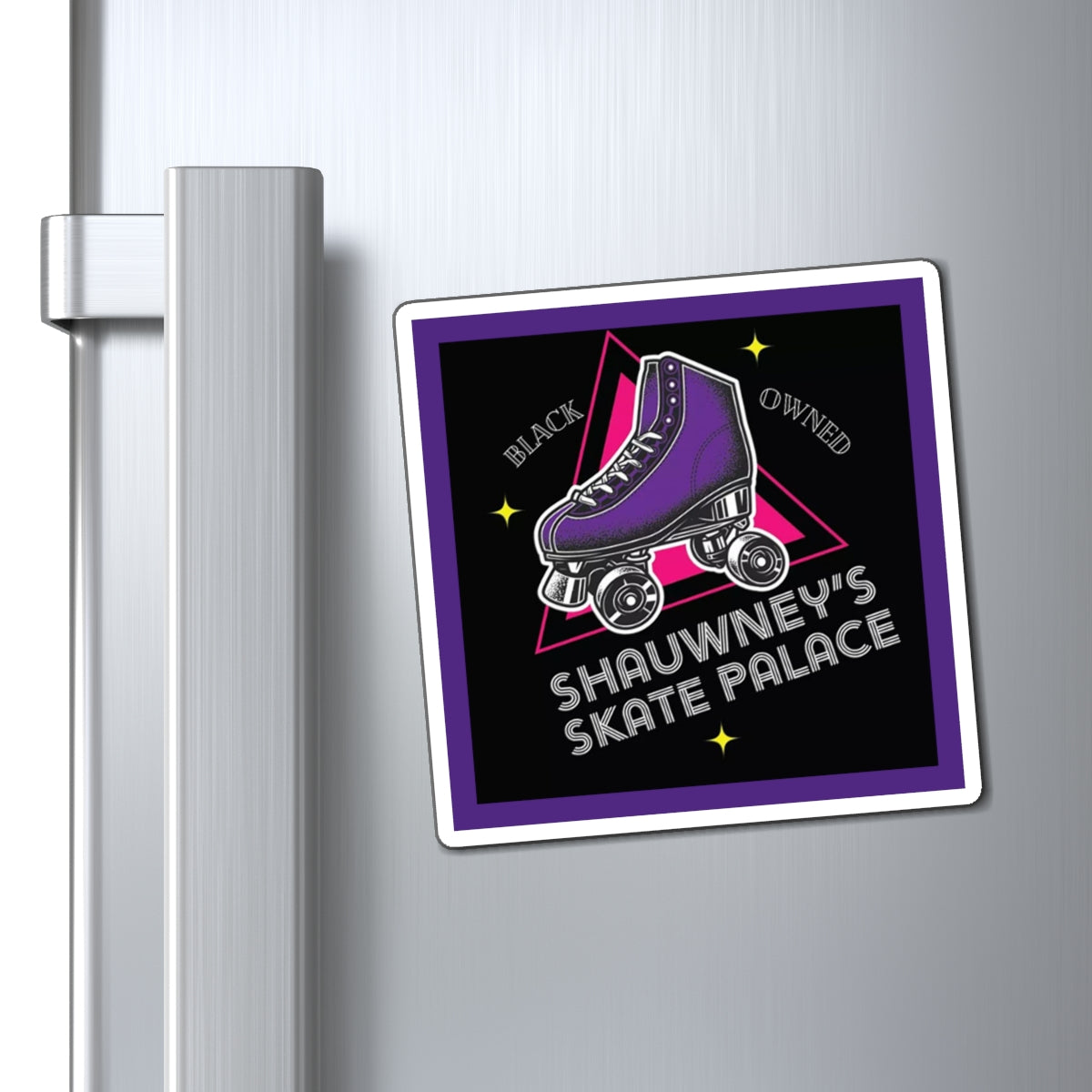 Shauwney's Skate Palace Magnet - Decorative Fridge Magnet for Skateboard Lovers, Perfect for Skate Parks, Lockers & Home Decor