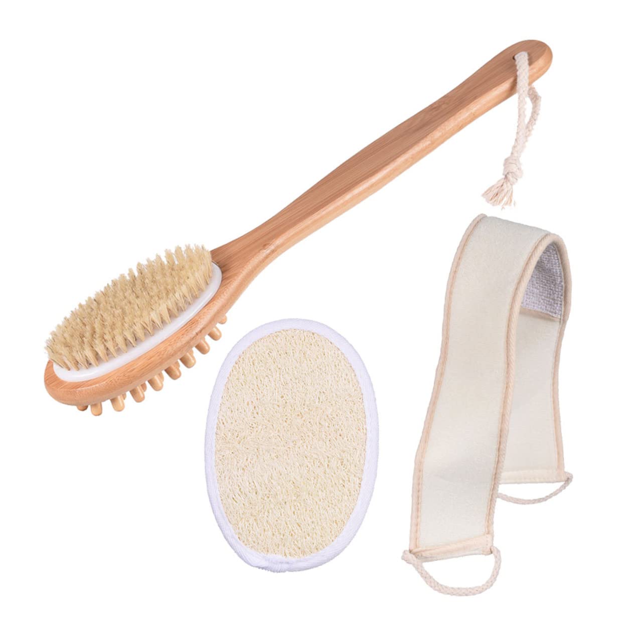 Beavorty 3-Pack Exfoliating Bath Sponges & Loofah Pads - Body Scrubber, Shower Brush, and Back Scrub for Deep Cleansing & Skin Renewal - Perfect for Spa Days, Exfoliation, and Gentle Body Washing